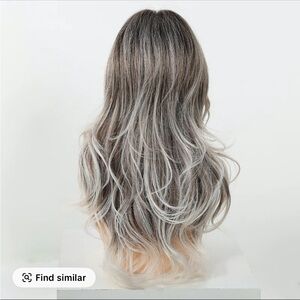 Stylish Silver Ombre Wig for Women